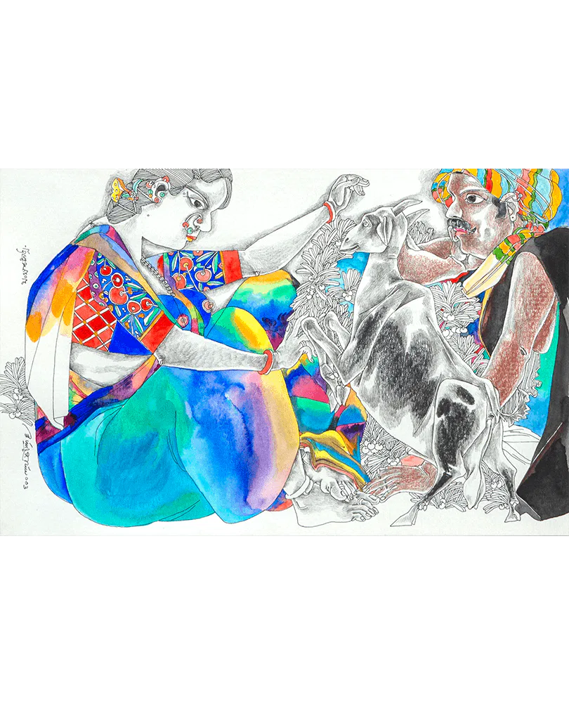 K-laxma-Goud-KLG-0008-Untitled-5-x-9.5-inches-Watercolour-on-paper-2003