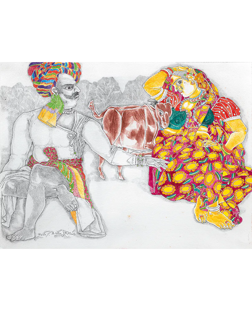 K-Laxma-Goud-KLG-0003-Untitled-9-x-12-inches-Mixed-Media-on-Imported-Paper-2009