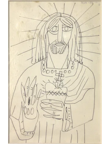 Untitled (Christ with sacred heart)