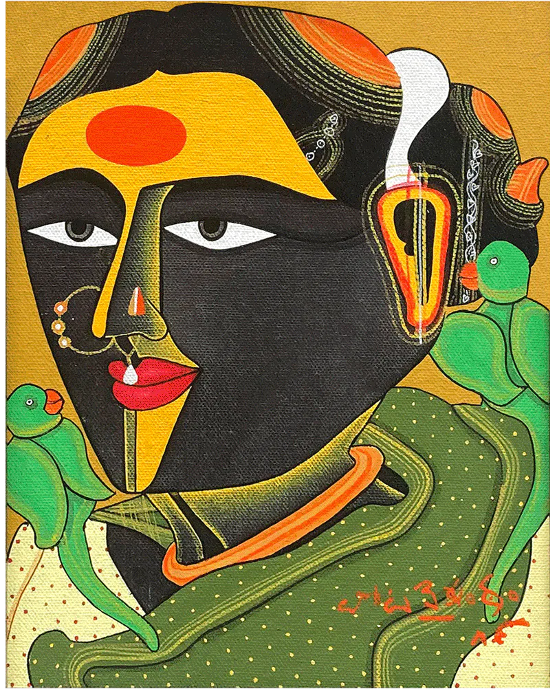 Thota Vaikuntam TV-0057-10-x-8-inches Acrylic on canvas